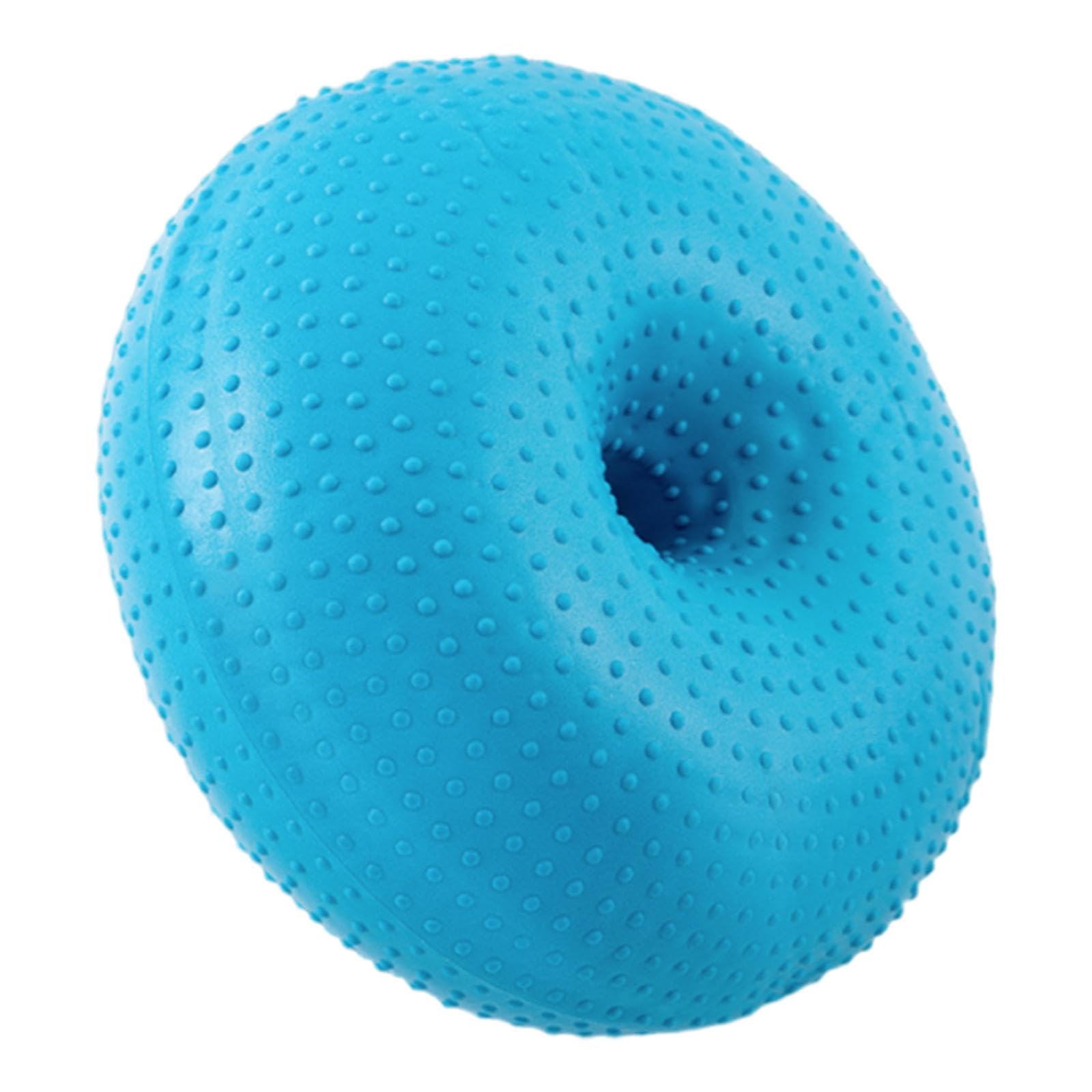 Ballon D'exercice En Forme de Donut, Ballon Flexible, 50 Cm de Diamètre, pour L'entraînement, Le Fitness, L'équilibre, La Salle de Classe, Bleu