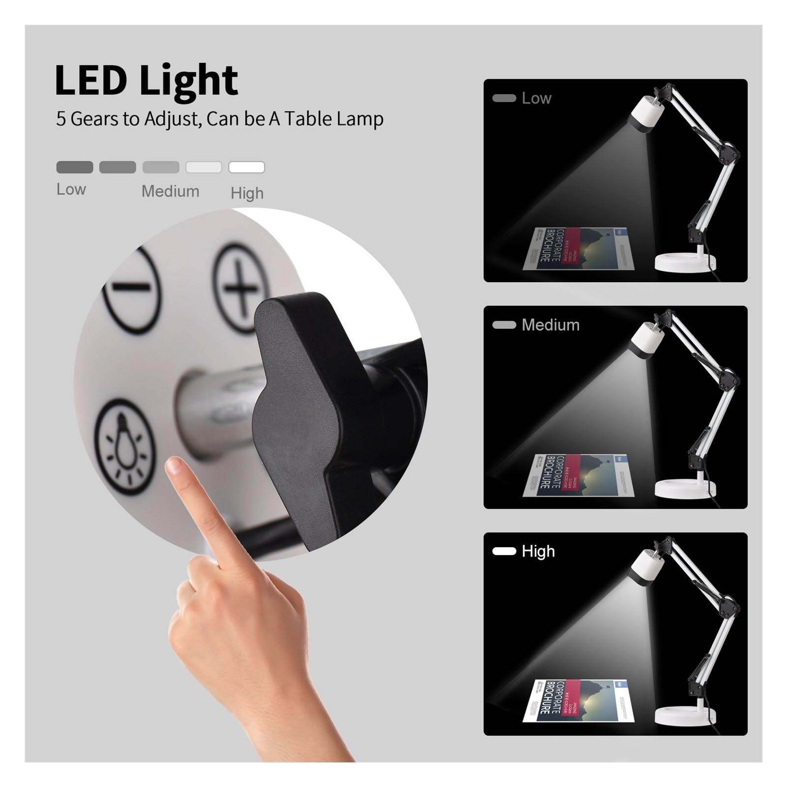 Escáner de documentos 2 en 1, cámara de documentos, cámara web con luz adicional automática y LED, tamaño de escaneo A3 de 8 megapíxeles for Oficina