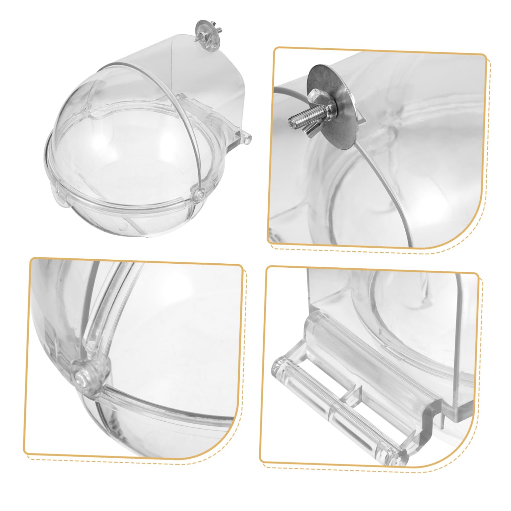 YARNOW 2 Pz Bagno per Uccelli Gabbia Alimentatore Gazebo Ratto Fontana Stagno Vasca Sospesa per Uccelli Pratica Vasca da Bagno a Pappagallo Vasca per Uccelli Plastica