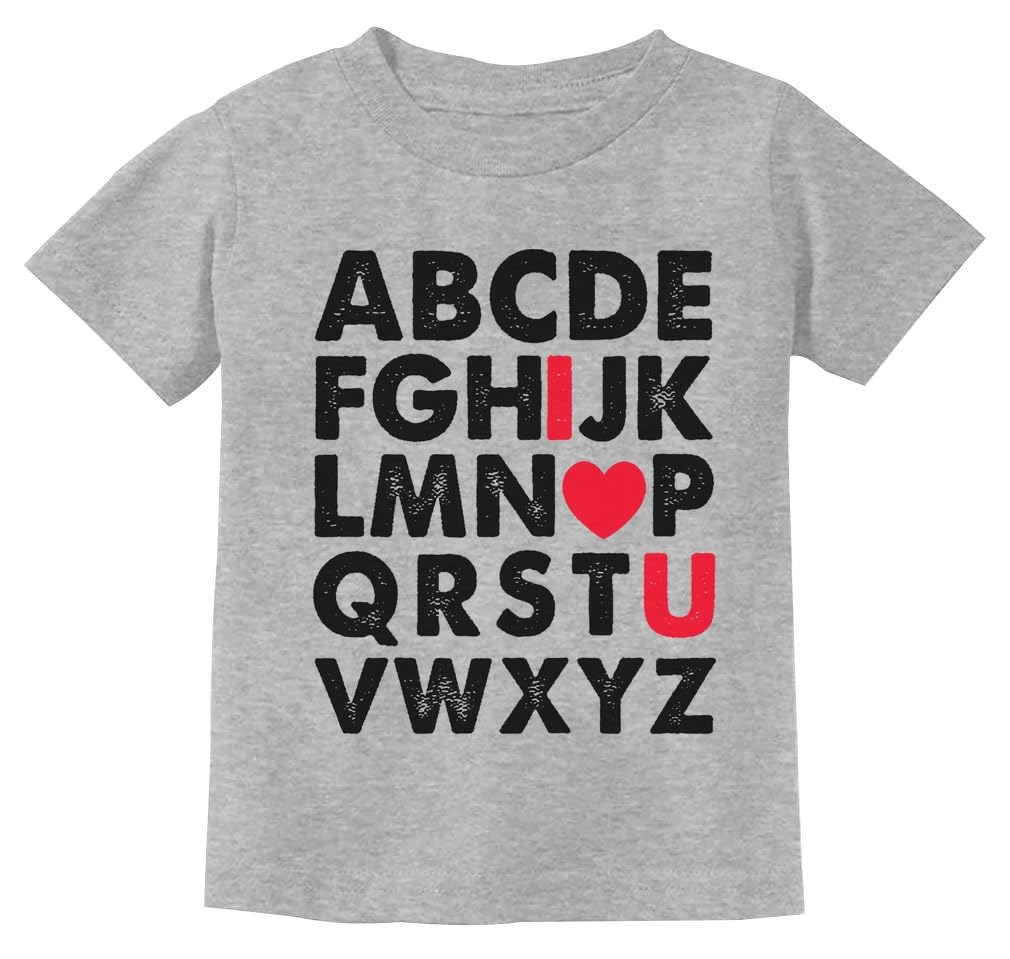 TstarsABC I Love You Girls Boys Valentines Day Shirt Valentine Clothes for Toddlers