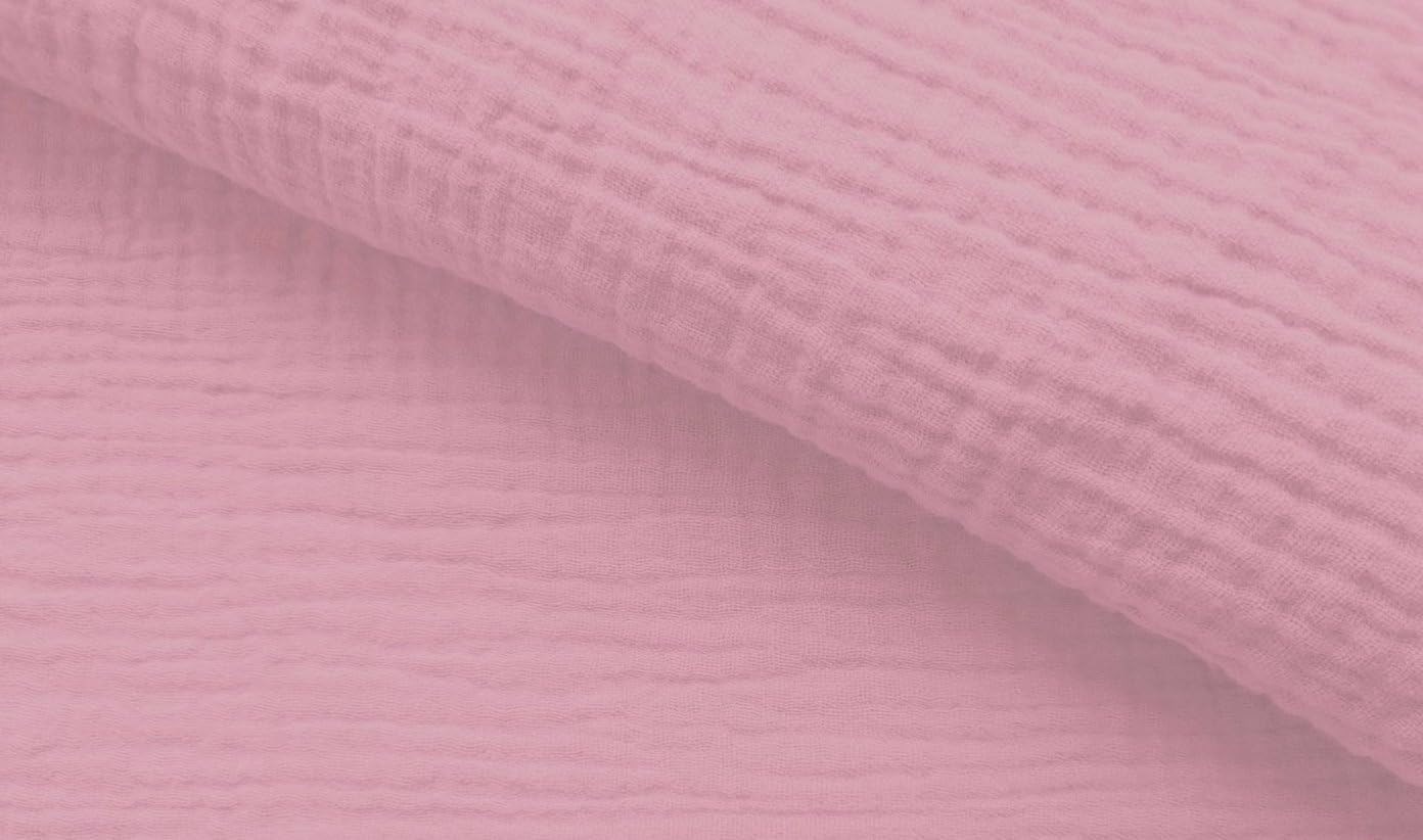 Generisch Baby Delux Musselin Betthimmel für Hausbett Dach 2-teilig 160x300 cm 2 Stück 100% Baumwolle für Kinderbett Babybett Hausbett mit Schleife Deko für Mädchen und Jungen (Blush)