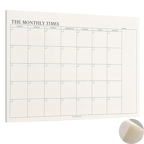 Monthly Planner Pad, Personal Organiser Planner To Do List Organiser Planner with 60 Pages 245 x 175 mm Tear-Off Sheets Study Planner for School Office Home Personal Goals