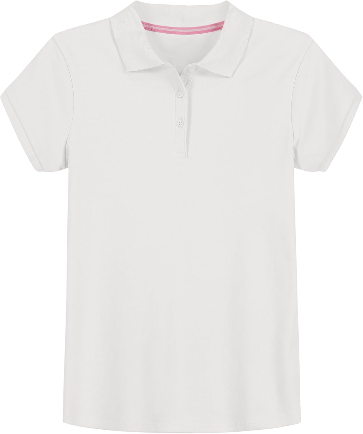 IZOD Girls’ School Uniform Short Sleeve Polo Shirt, Button Closure, Comfortable & Soft Interlock Fabric IZOD Girls’ School Uniform Short Sleeve Polo Shirt, Button Closure, Comfortable & Soft Interlock Fabric