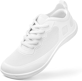Luna Damen Barfußschuhe für Breite Füße, Zero Drop Sneaker mit Herausnehmbarer Memory Foam Innensohle, Leichte Bequeme Walking Freizeitschuhe