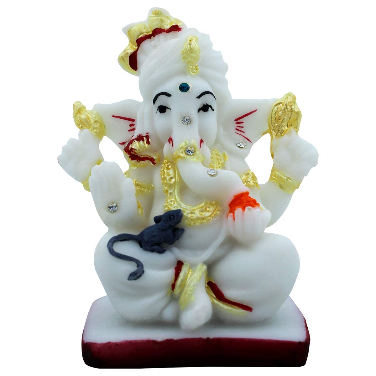 Figurine en polyrésine faite main blanc sculpture poétique et douce