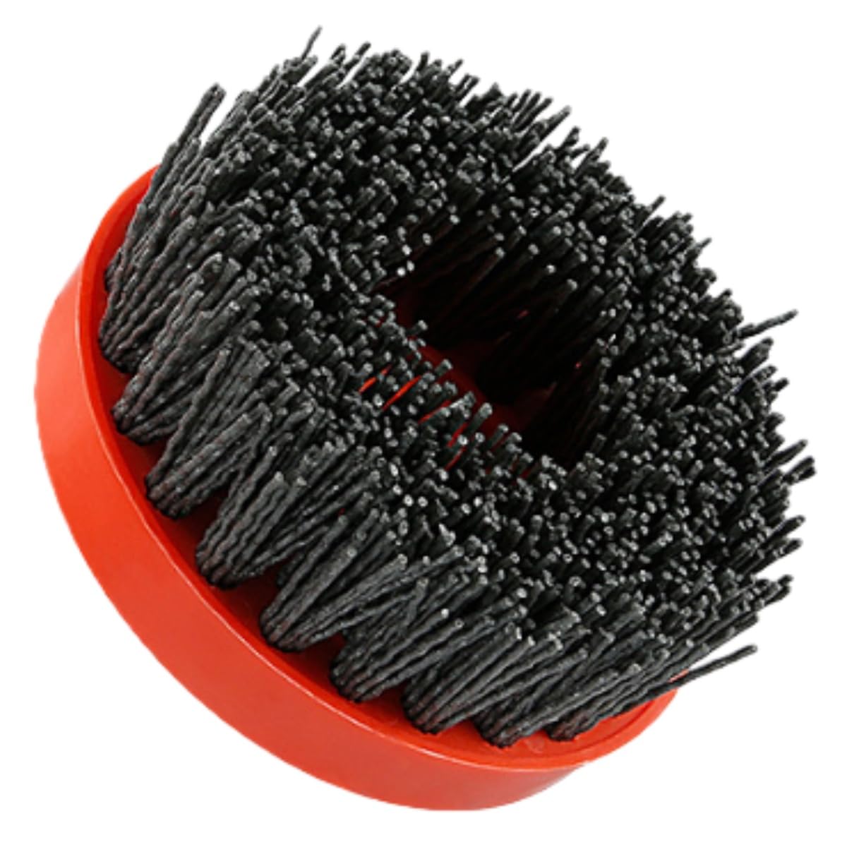 MiJunHD 4inch Angle Grinder Cleaning Brush Nylon Silicone Carbide Circular Antique Abrasive Brush Stone Polishing for Granite Marble(M16 Thread, Grit 120)
