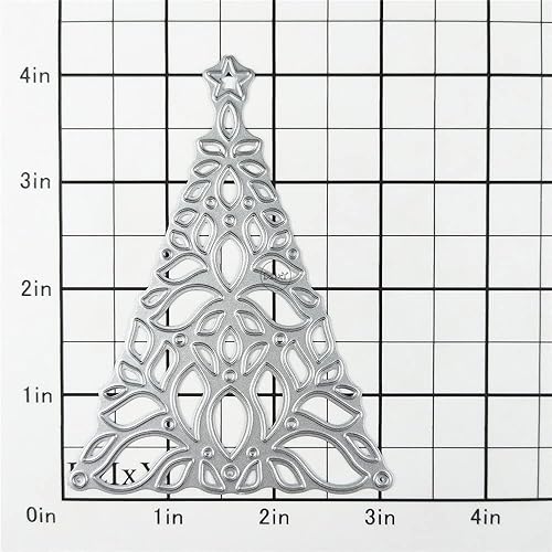 Miniatura 2 de DzIxY Hermosos troqueles de corte de metal con estrellas de árbol de Navidad para hacer tarjetas, juegos de troqueles de papel para grabar, álbum,