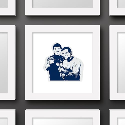 Miniatura 2 de Trends International Gallery Pops Star Trek - Póster de pared de retrato estilizado de Kirk and Spock, 12.00 x 12.00 pulgadas, versión de marco