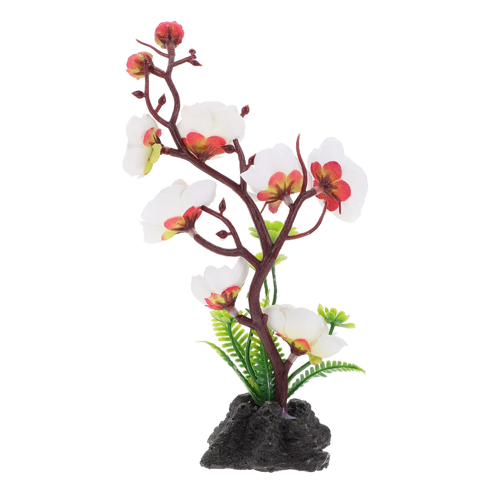 Housoutil Sushi Plate Decoration Realistic Artificial Flowers Unique Japanese Style Home Ornament for Sashimi Dish Elegant Cold Dish Decor Stable Base