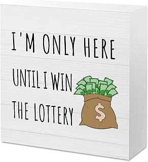 Funny Office Gag Gifts for Coworkers Office Desk Accessories Wooden Box Decor for Office Coffee Table Cubicle Pantry Shelf Joke Gifts for Women Men Colleagues Brother