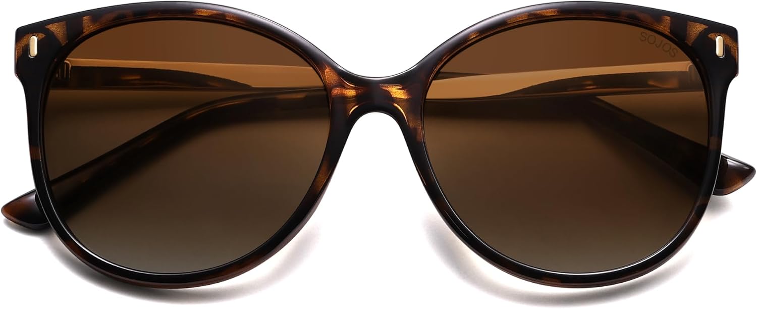 SOJOS Round Polarized Sunglasses for Women Men Oversized Trendy UV Protection Shades - Image 4