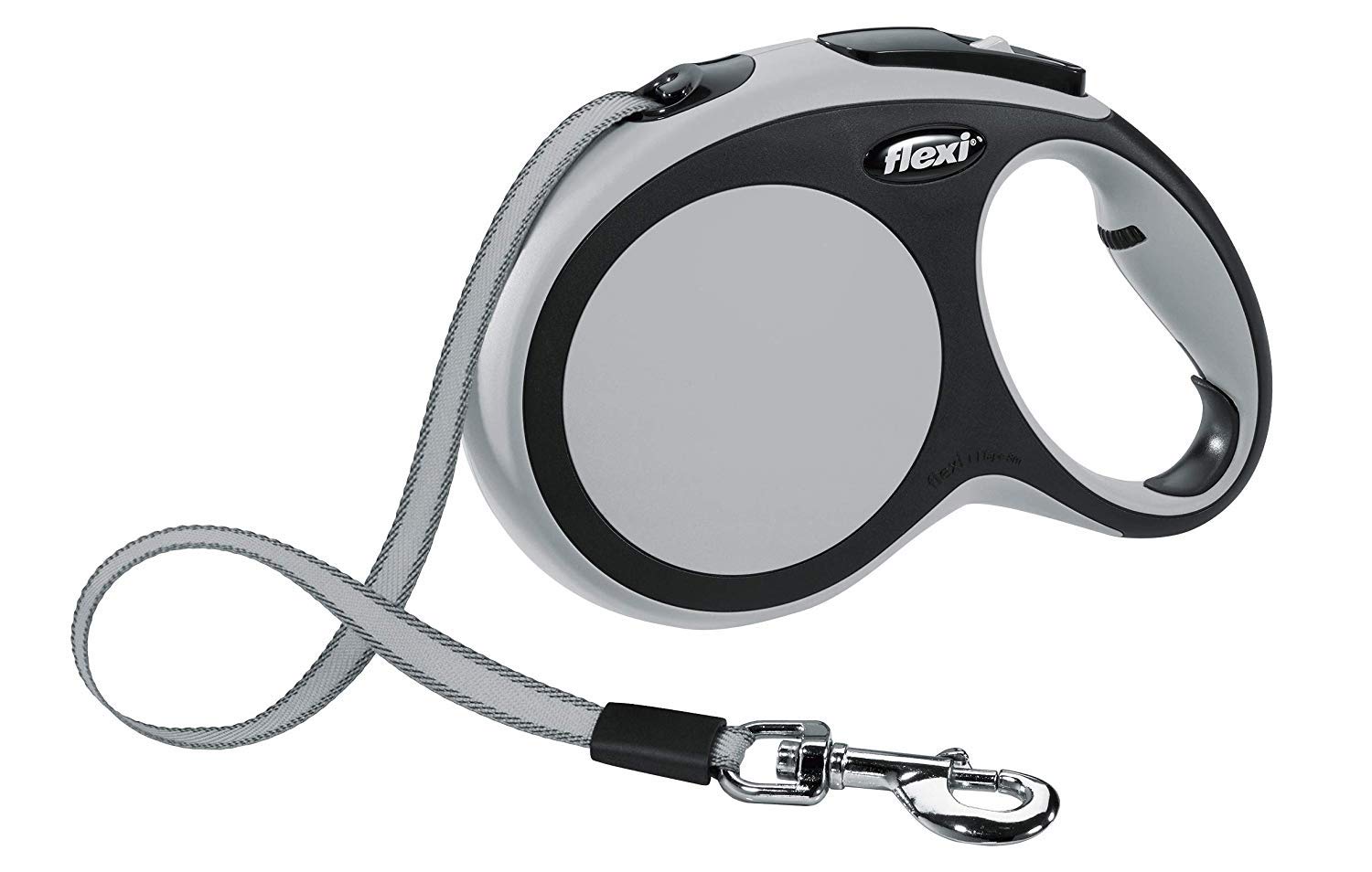 Grey, Small, 5 m: Flexi New Comfort Retractable Tape Lead, Small, 5 m, Grey