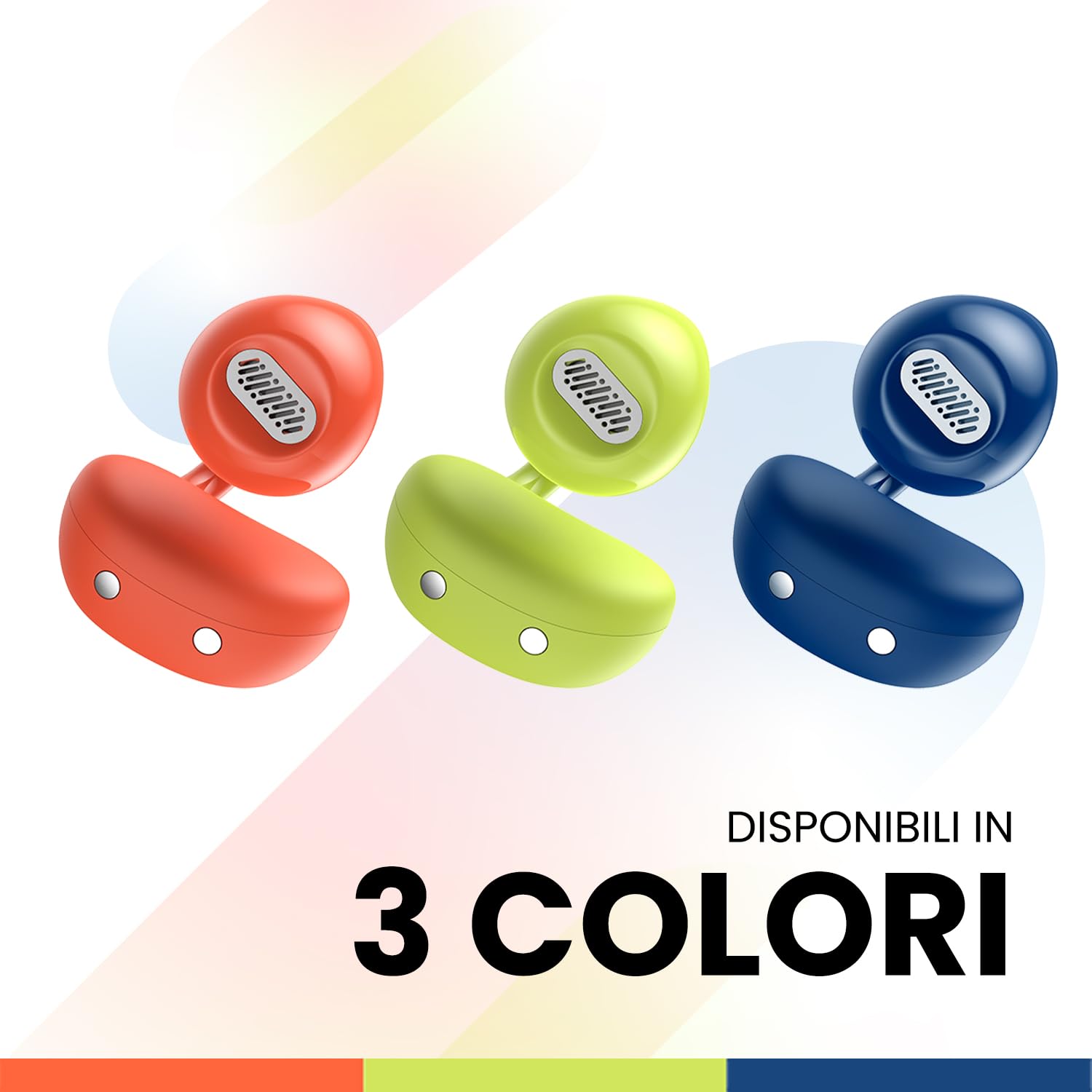 SPC Boost Clip – Cuffie wireless open-ear con clip | ENC per chiamate chiare | Durata della batteria di 26 ore | Bluetooth e Google Fast Pair | IPX5 | Controllo touch e assistente vocale - Arancione