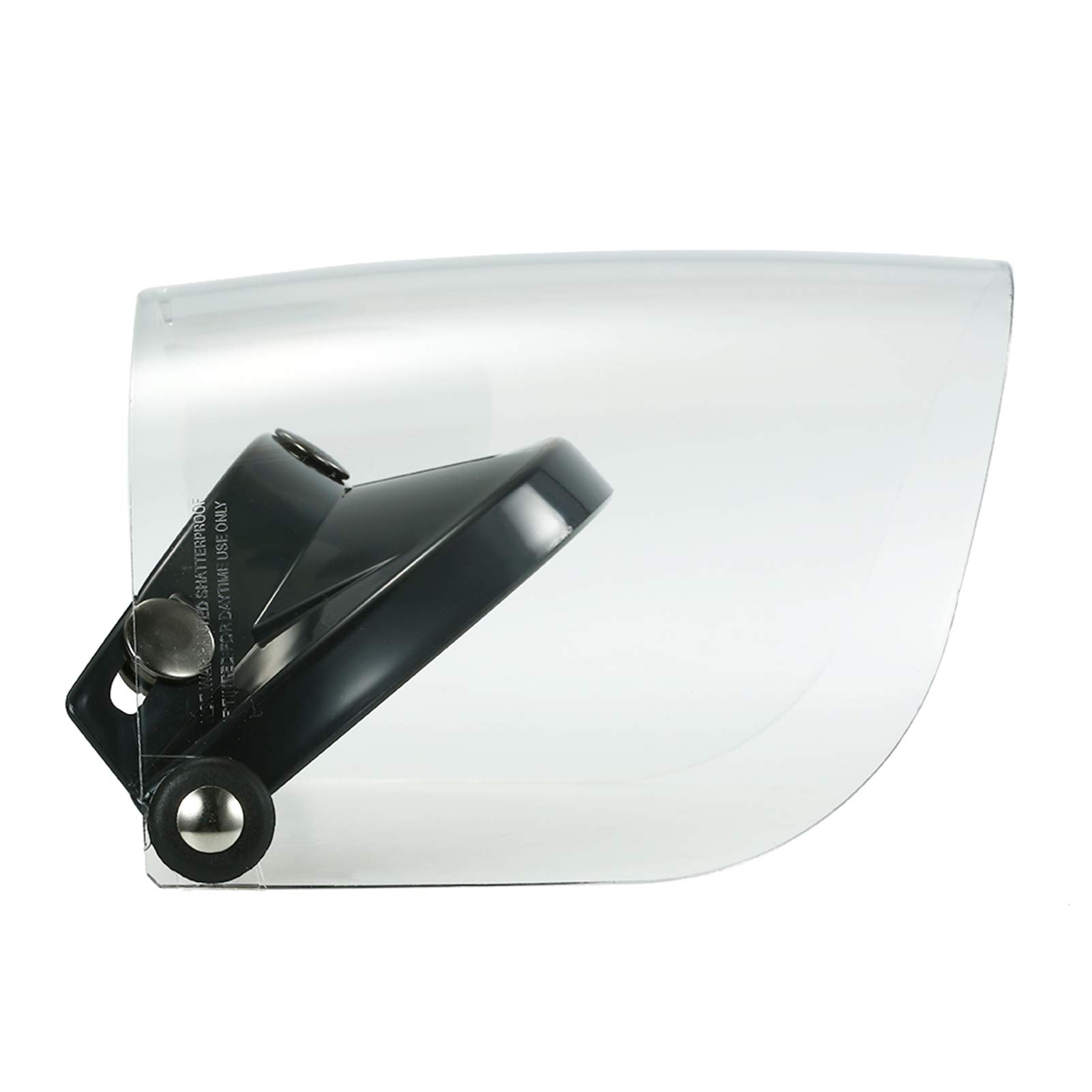 Shkalacar 3-Snap Button Bubble Visiera con Visiera Flip-up per Casco Moto Retro Open Face