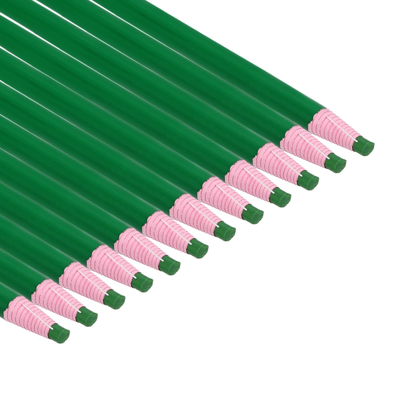 PATIKIL Peel-Off China Markers, 12 Pack Grease Wax Pencils Wood for Glass Garments Drawing Film Paper Vinyl Metal, Green
