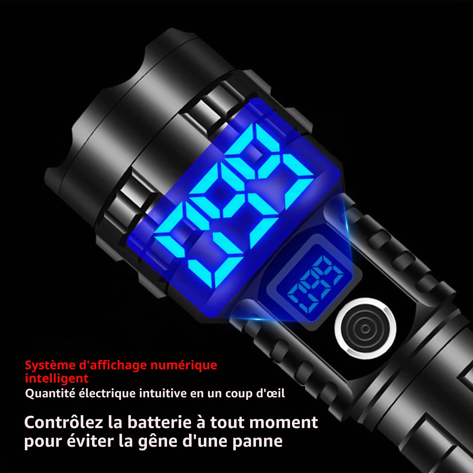 Lampes de poche rechargeables XHP99 haute luminosité 990 000 lumens LED tactiques super lumineuses haute puissance, lampe de poche puissante pour la chasse, la randonnée, la bataille