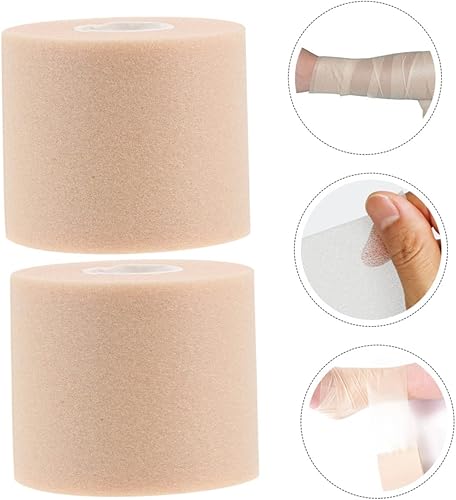 Miniatura 3 de 2 rollos de cintas elásticas para la piel de fitness, cinta atlética de corte para deportes, cinta atlética elástica debajo del envoltorio para