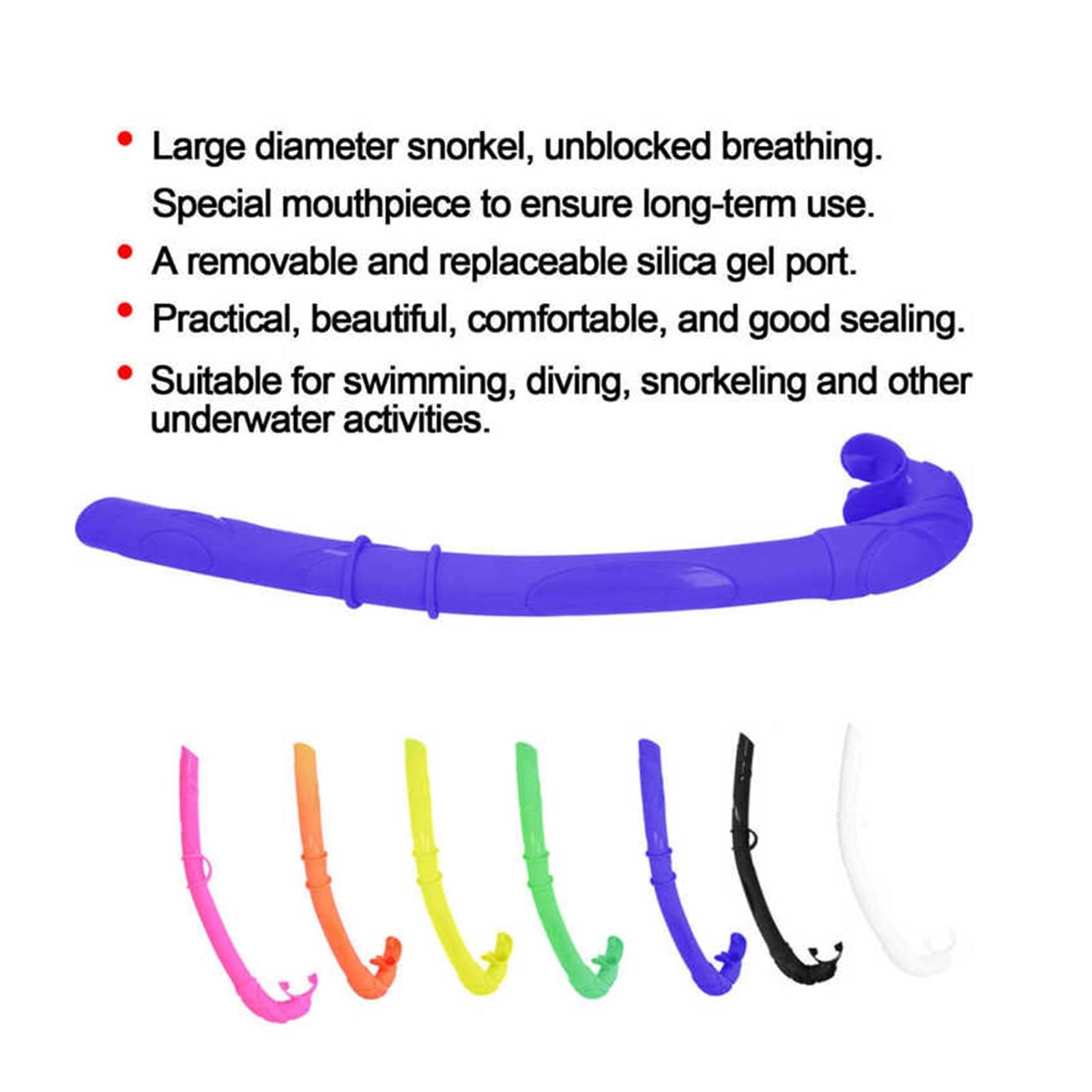 AmAzwi Tauchen Schnorchel Schnorcheln Unterwasser -Tauchrohr Silikon Free Erwachsener Schnorcheln Schwimmbad Unterwasser Sportluftrohr für Tauch- und Schnorchelaktivitäten (Size : Yellow)