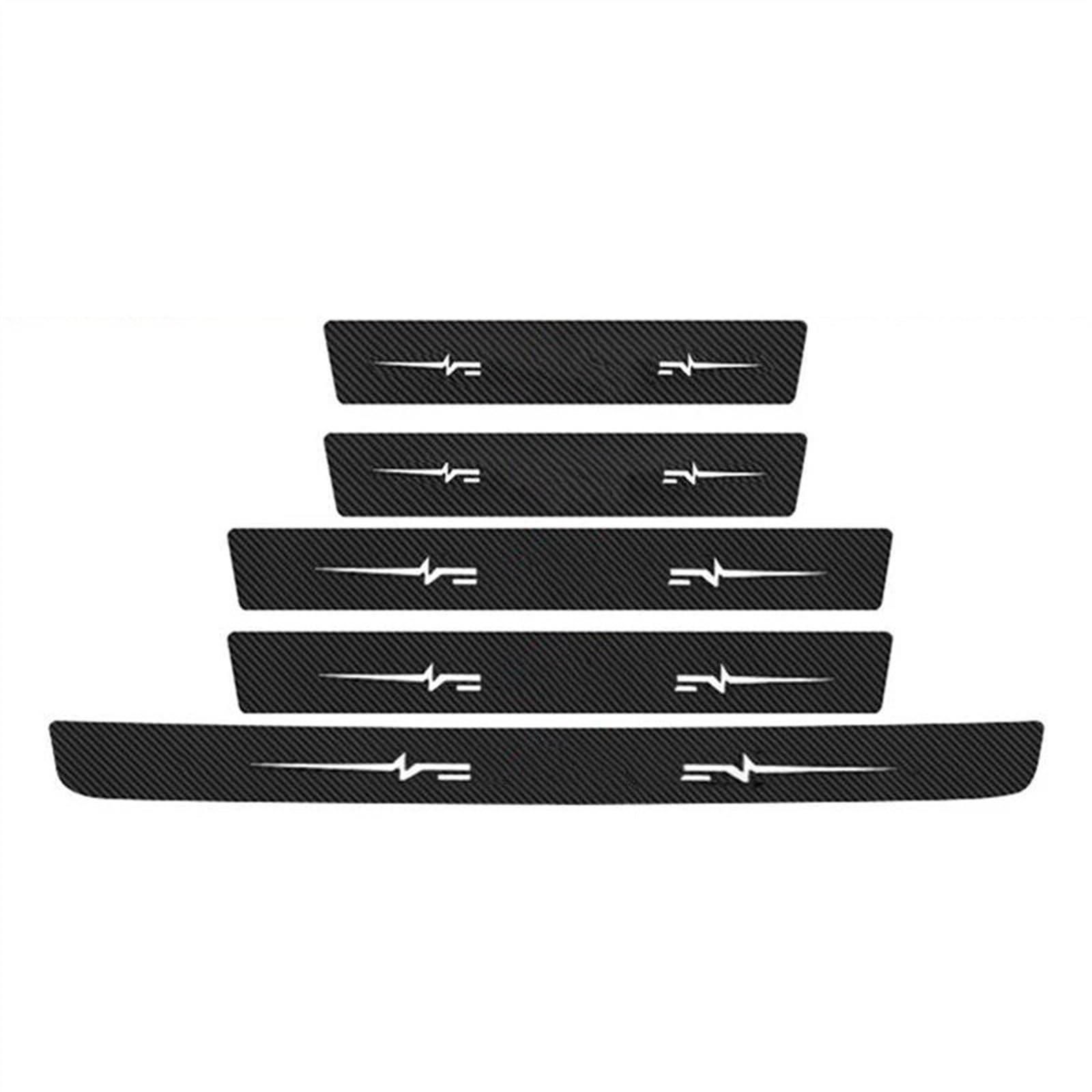 for A6 Car Door Threshold Protective Decals Door Sill Trim Stickers Pedal Guards Trunk Strip Styling Bumper Protector Strip(5pcs)