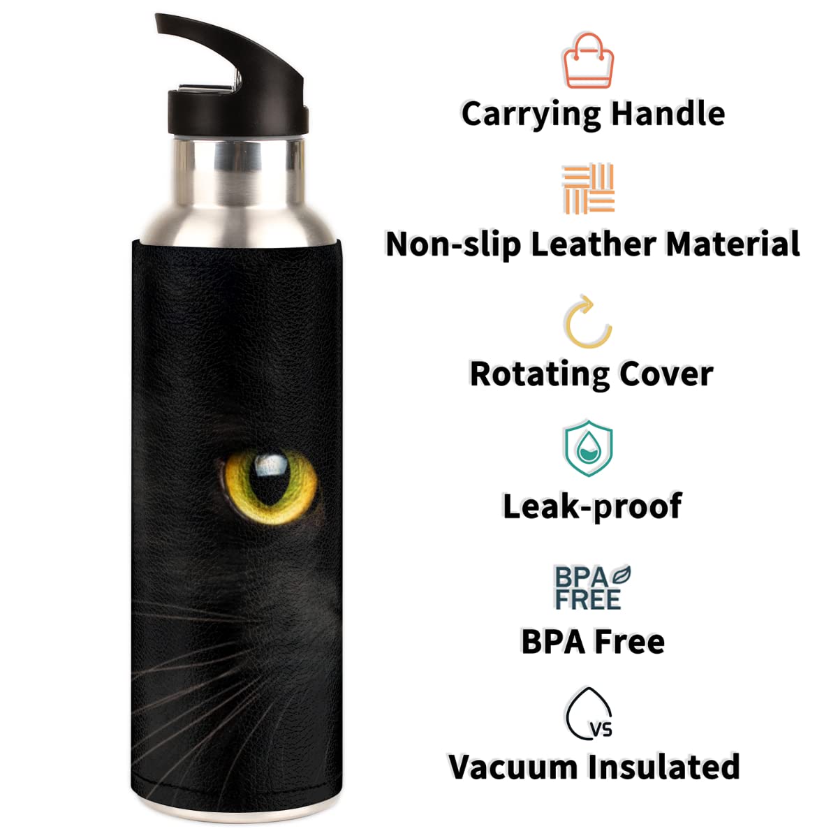 Botella De Agua De Acero Inoxidable De 1 Galón - Con Popote Y 2 Tapas, Aislamiento Térmico, Ideal Para Deporte