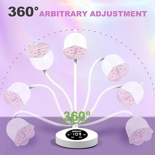 Miniatura 2 de MEKK Lámpara de uñas UV de cuello de cisne inalámbrica, mini luz UV para uñas de gel con sensor automático, lámpara profesional de curado flash de