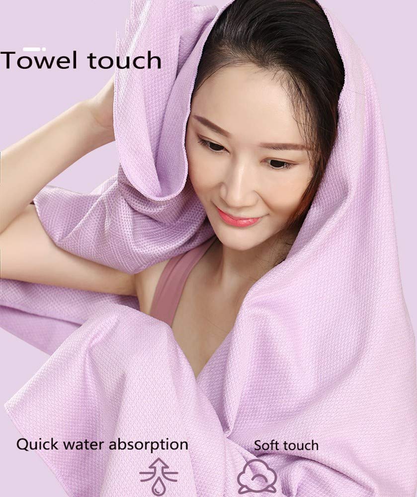 HZIH Toalla de Yoga, Toalla Antideslizante de Doble Cara, Microfibra Absorbente de Sudor, Adecuada para Hombres y Mujeres en el hogar, Deportes al Aire Libre, Deportes, Yoga, Pilates
