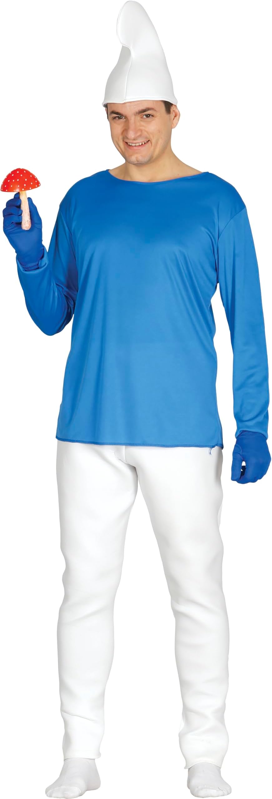 FIESTAS GUIRCA | Blue Dwarf Fancy Dress Adult - Shirt, Hat and Trousers - Fairy Tale and World Book Day Costumes for Fancy Dress Parties - Ideal for Men