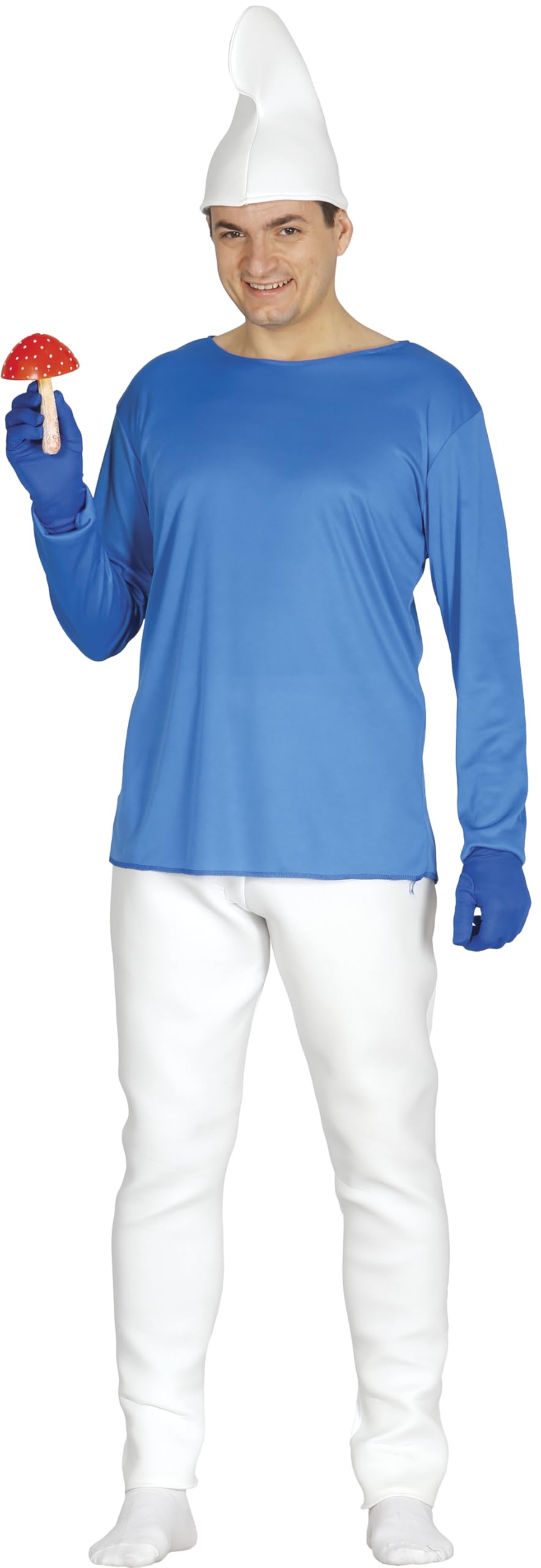 FIESTAS GUIRCA | Blue Dwarf Fancy Dress Adult - Shirt, Hat and Trousers - Fairy Tale and World Book Day Costumes for Fancy Dress Parties - Ideal for Men