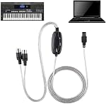 USB MIDI Cable Interface Cable, MIDI to USB Cable Converter MIDI Interface Adapter Cord Keyboard Music Editing Line