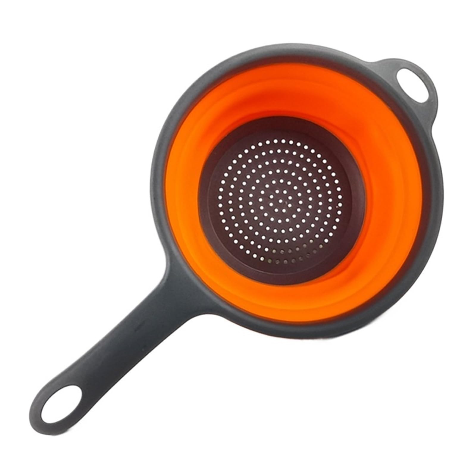 Wzptlkibad Orange L Silicone Collapsible Colander Kitchen Strainer With Handle