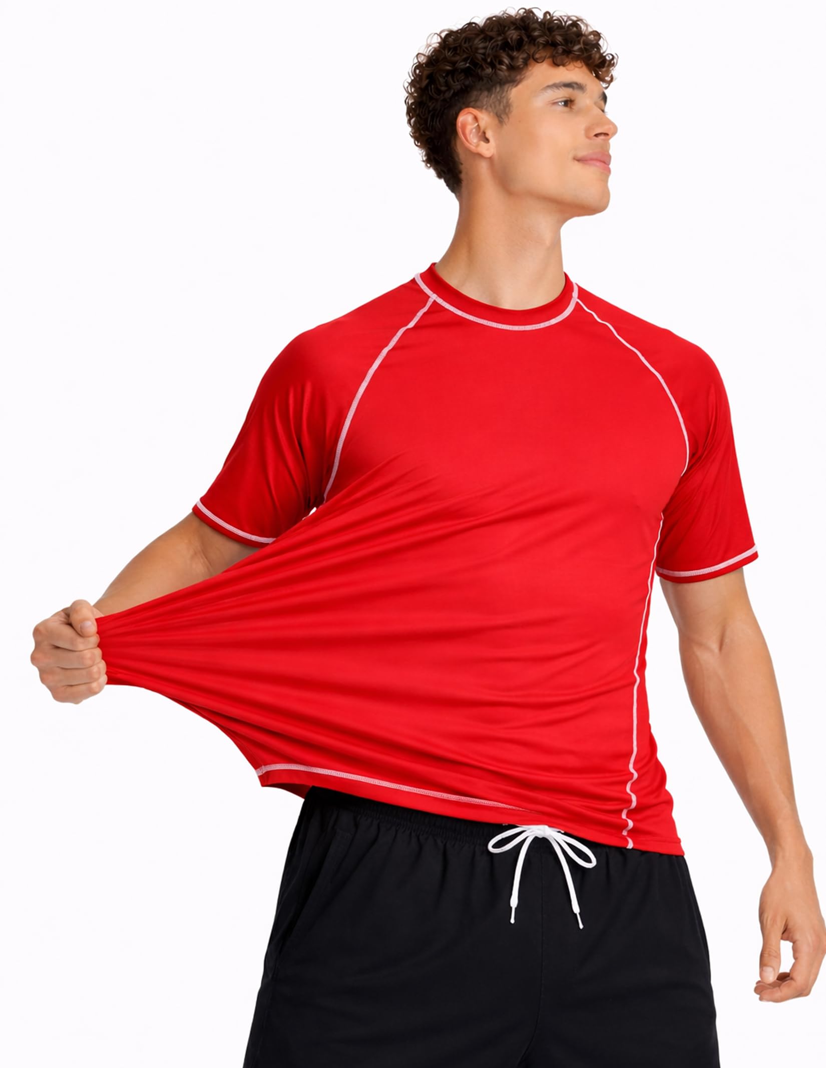 Liberty Imports Herren Kurzärmliges Uv-badeshirt Rash-Guard-Shirt