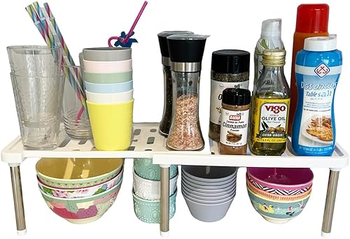 Miniatura 4 de Estante organizador de gabinete expandible, organizador de armario de cocina, estante de especias independiente, estantes de almacenamiento