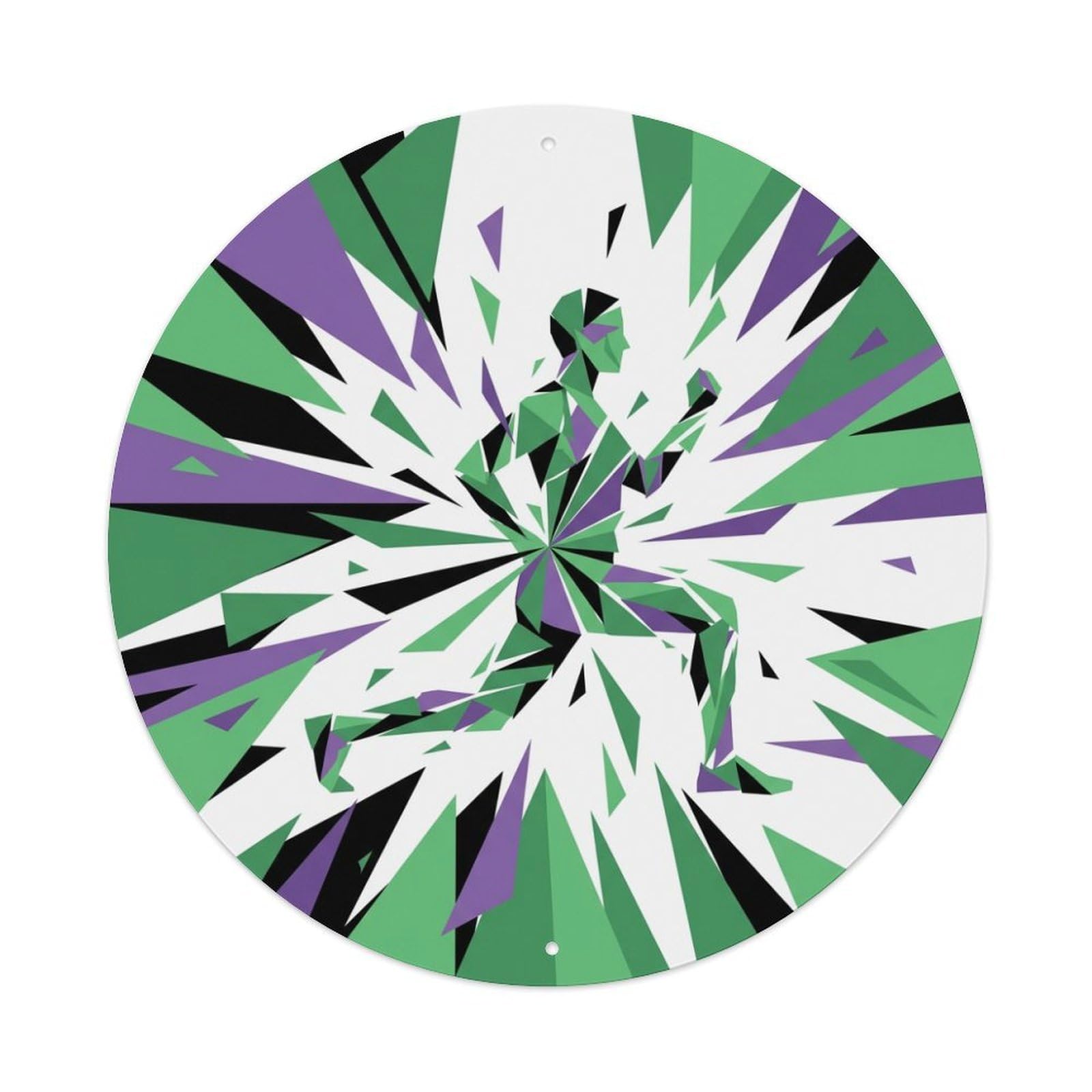 Fyrn Style Metal Tin Sign Gym Fitness Workout Motivation Exercise Lunge Step