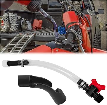 Car Gas Cans Hose, Vehicle Racing Fuel Filler Pipe with Ball Valve Shut, Automotive LC2 Jug Trigger Tube Accessories for 5 Gallon, Universal for SUVs, Sedans, Trucks Black