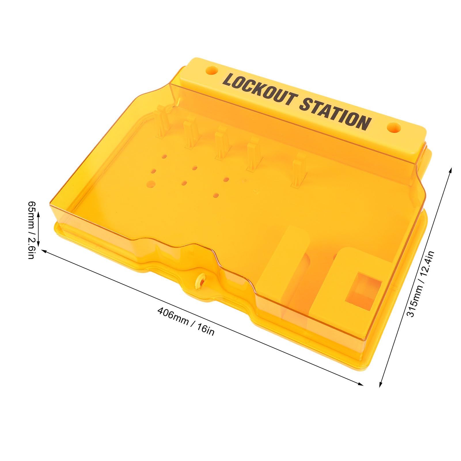 Stacja Lockout Tagout | Uchwyt ścienny do komputera PC z osłoną przed zanieczyszczeniami, zapobiega utracie i zanieczyszczeniom | Stacja blokad dla bezpieczeństwa przemysłowego /