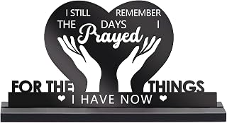 Blessed Inspirational Wooden Signs - Hollowed-Out Motivational Table Centerpieces for Home, Living Room, Office