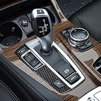 Vista 3 de SUNJIKA Compatible con consolas centrales de fibra de carbono, cubierta de moldura del panel de control del modo de conducción interior para BMW