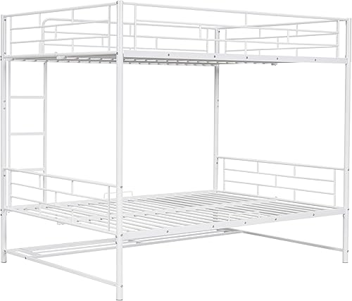 Miniatura 5 de Merax Litera de metal individual sobre cama individual con estante y barandillas para dormitorio, para niños, niñas y adultos, color negro