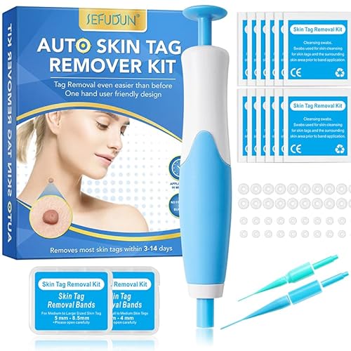 2 in 1 Skin Tag Remover Kit,2mm to 8mm Auto Wart Remover,Safe and