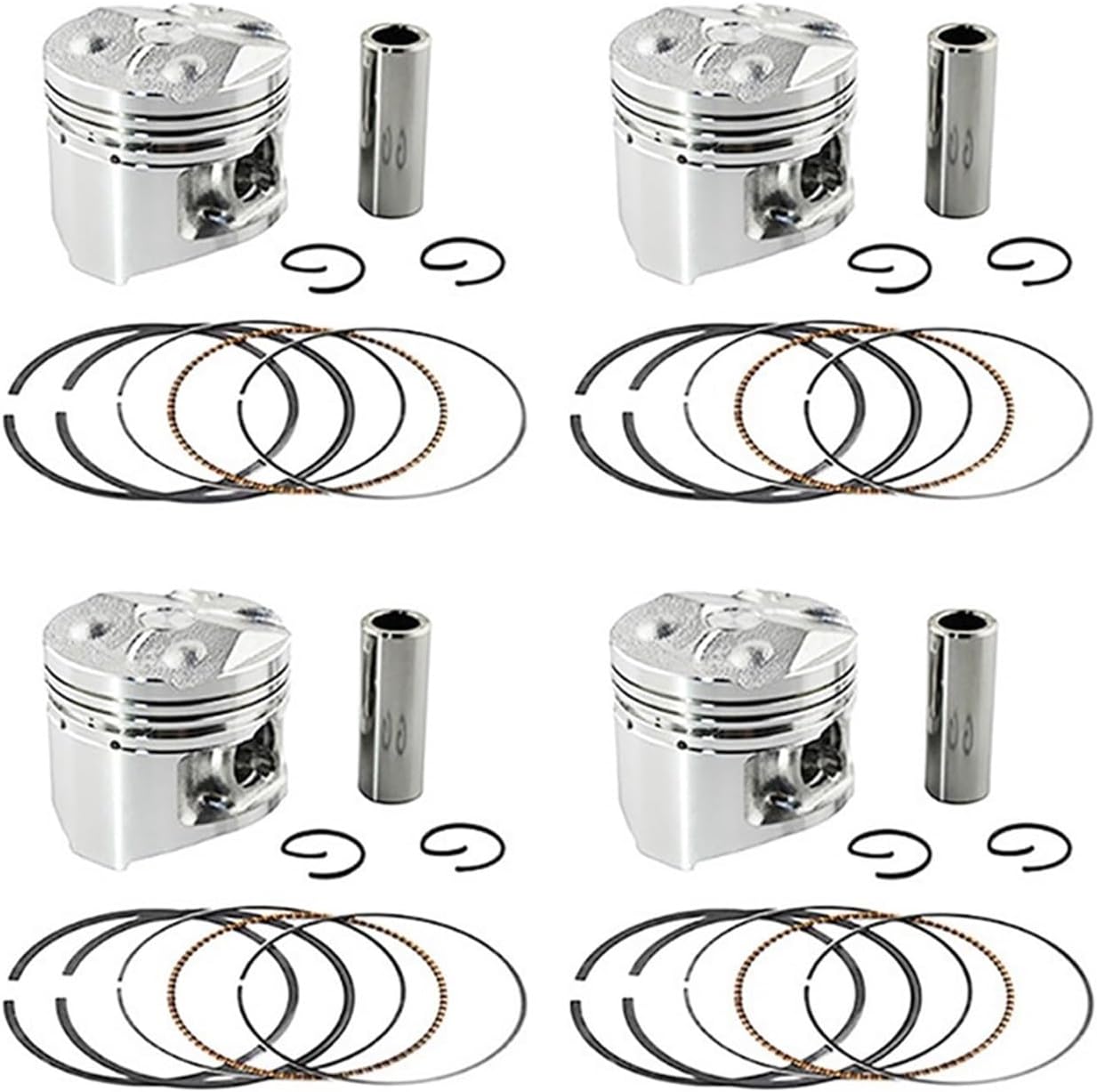 1/4 Sets Motorcycle Engine Parts Piston Rings Kit Bore STD Size 48mm ~ 48.5mm Compatible With YAMAHA FZR250 FZ250 1HX FZR FZ 250 Motor(4Sets 48mm)