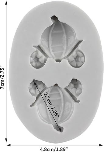 Miniatura 2 de MINFEIDMS Molde de fondant de cenicienta para carro de silicona para decoración de pasteles Decoración de cupcakes Topper polímero arcilla caramelo