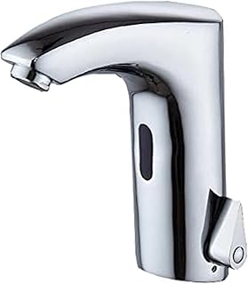 Sensor Mixer Taps Hot and Cold Water Bathroom Tap Adjustable Basin Tap Touchless Sink Faucet Bathroom Sink Taps Battery Powered-Rose Gold,Chrome