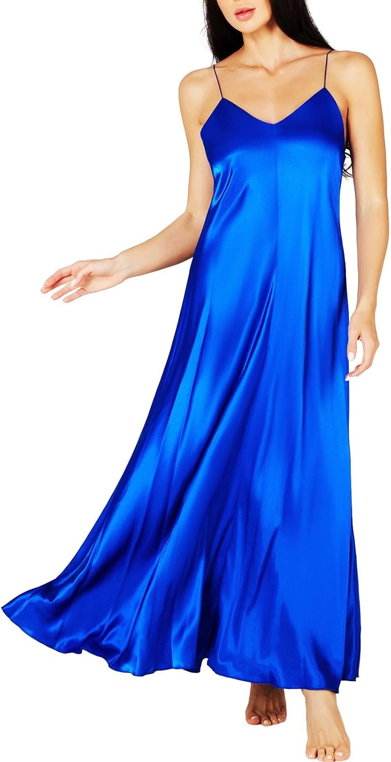 Lonxu Women’s Formal Dress Silk Satin Bridesmaid Dresses Sexy Bodycon Wedding Cocktail Party Guest Maxi Dress - Image 4