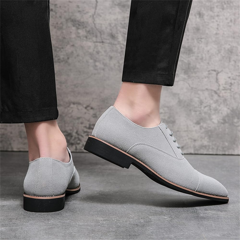 Herren Oxford Anzugschuhe Klassische Schnürschuhe Wildleder Formeller Schuh Bequeme Business Schuhe für Büro
