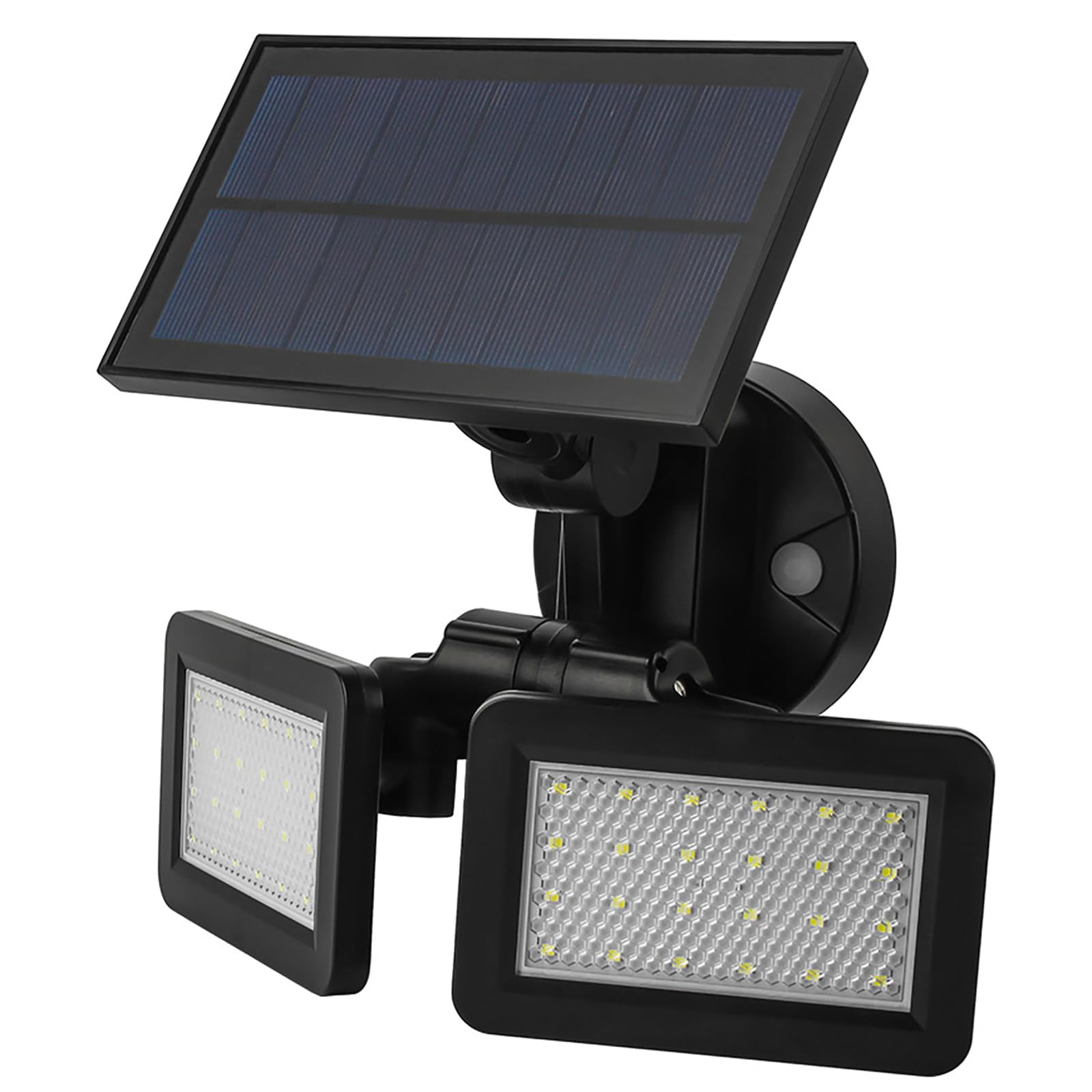 Applique murale solaire à détection à travers le mur et panneau double face LED