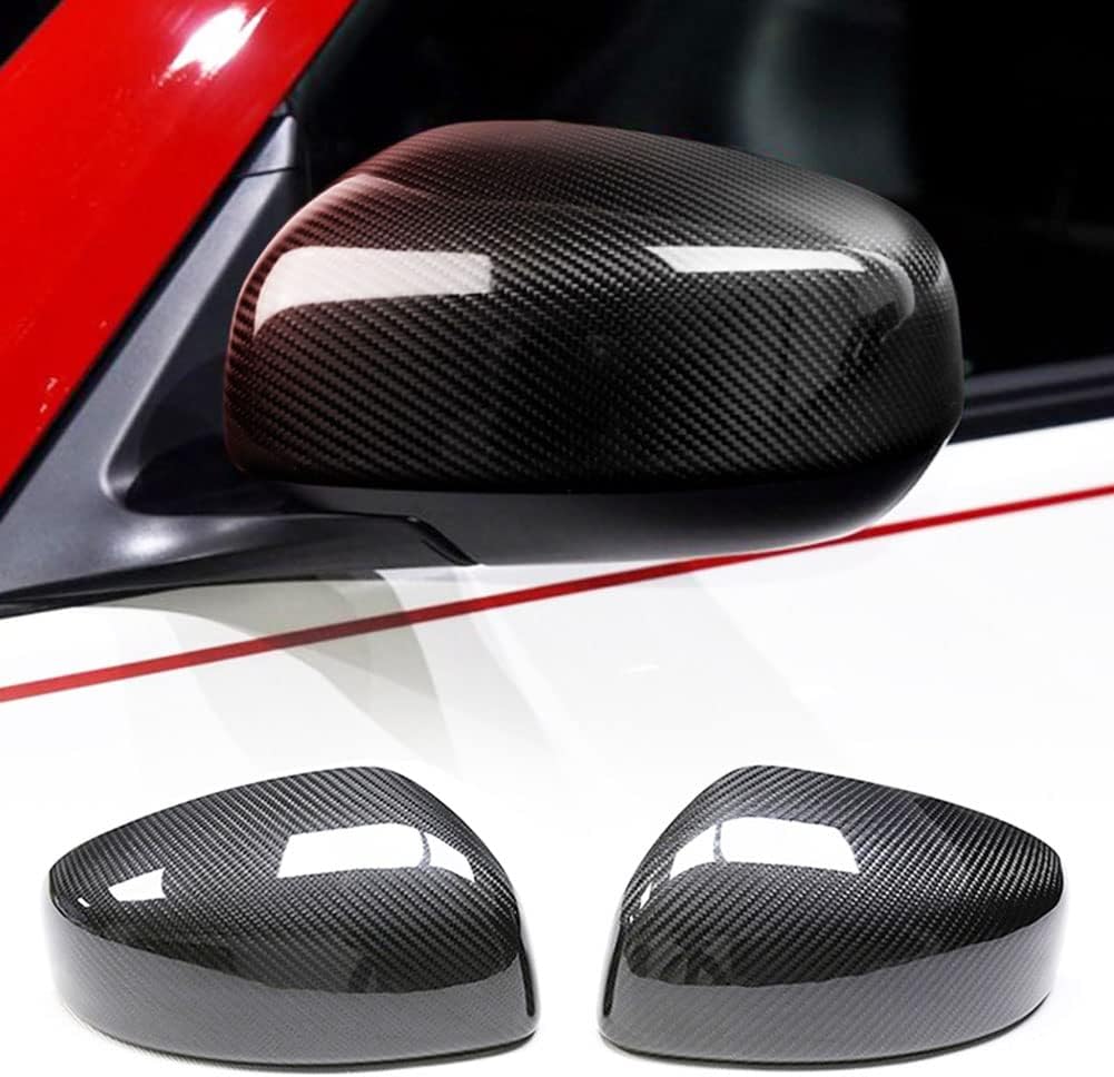 Z34 Dry Carbon Fiber Mirror Caps for Nissan 370Z Z34 2009-2020 Add-on Directly Car Side Door Rearview Mirror Cover Cap Trim