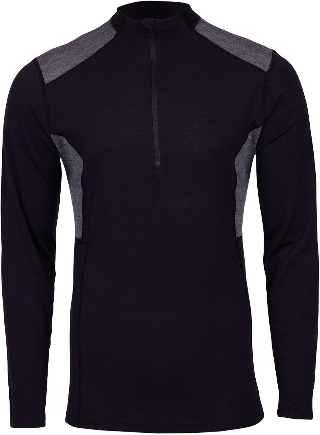 Hot Chillys Men's Clima-Wool Merino Zip-T - Durable Breathable UPF 30+ Quick-Drying Moisture-Wicking Active Base Layer Top