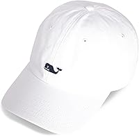 Vineyard Vines Men's Whale Logo Baseball Hat - 100% Cotton Adjustable Cap for Comfortable Everyday Wear