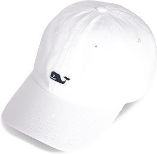 Vineyard Vines Men's Whale Logo Baseball Hat - 100% Cotton Adjustable Cap for Comfortable Everyday Wear