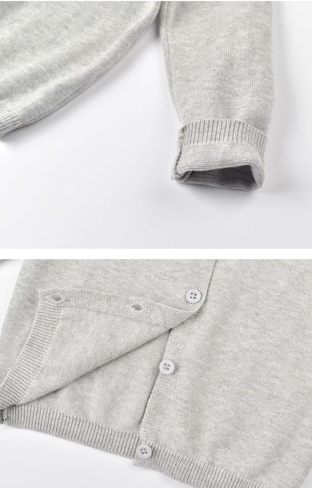 Girls Cardigan Sweater School Uniforms Toddler Long Sleeve Button Knit Solid Sweaters Tops - Image 5